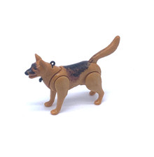 PLAYMOBIL * POLICE * Chien Berger Allemand Beige 3136 3984 3985 4062