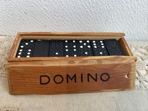 Ancien jeu domino boîte bois - ancien,
