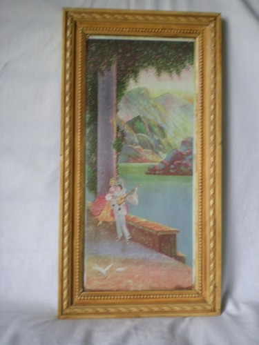 Gravure ancienne sous verre
