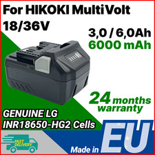 Batterie pour Hikoki Hitachi 6.0 Ah 6000 mAh Battery 18V/36V - LG 18650 Cells