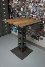 Table Bar Industrielle Bois Et Metal 