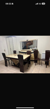 Ensemble salle à manger haut de gamme + buffet avec miroir 