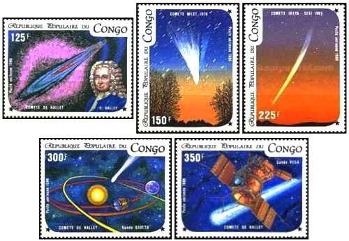 Timbres cosmos comète de - (comète,