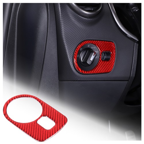 Red carbon fiber headlight - red,