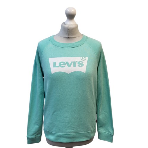 Levi sweatshirt green round - levi's,