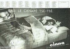 PUBLICITE ADVERTISING  016  1981  Cinna  canapé Gao Tsé-tsé  ( 2p)