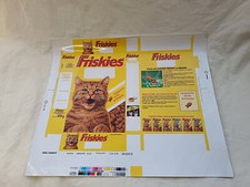 PLANCHE MAQUETTE AVANT IMPRESSION QUADRICHROMIE FRISKIES CROQUETTE CHAT DE 1981