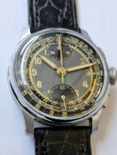 Vintage VENUS 170 Chronograph Black Gilt Dial very good condition