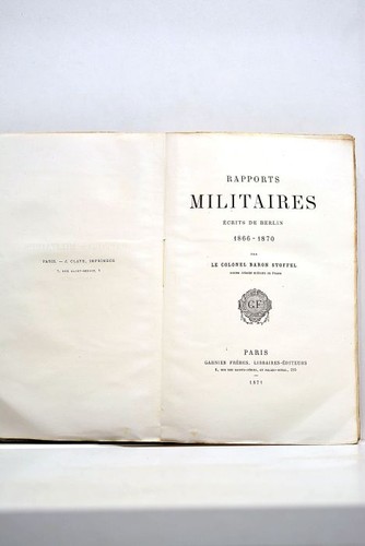 Livre ancien stoffel rapports - livre,
