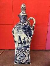 Pichet Bouteille en faïence décor de voiliers Royal  Bonn