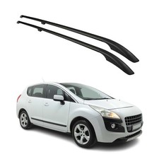 Barres de toit longitudinales pour Peugeot 3008 2009-2016 Aluminium Noir