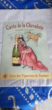Ancienne Plaque,  Tôle Publicitaire,  Vin , Cuvée De La Chevalerie, Saumur
