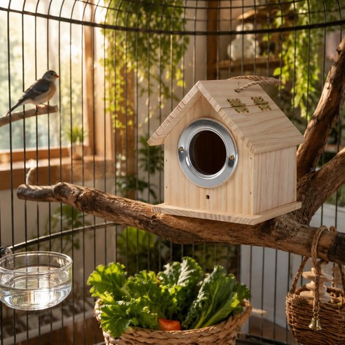Boîte nidification bois - de, en