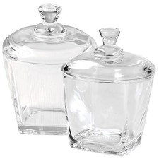  2 Pcs Petit Pot Verre Avec