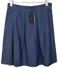 Jupe Ziploc COP COPINE Femme (EU) 38 Taille Haute Patineuse Plissée Bleue