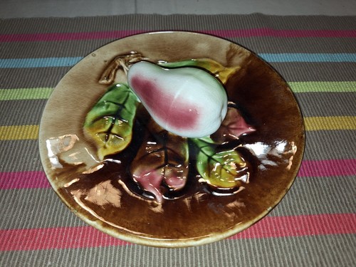 Assiette barbotine orchies - en,