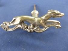 1 poignée laiton massif décor chien Lévrier animalier ancienne porte Carré de 6