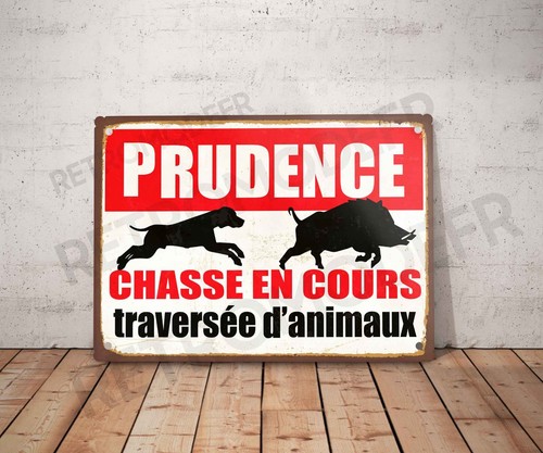 Plaque métal vintage - , prudence