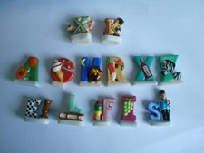 LOT 13 fèves des séries animaux lettre alphabet jouet fève zèbre radis hibou