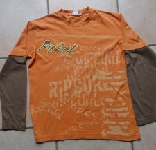 T-Shirt Rip Curl 12 Ans Orange/kaki Manches Longues 