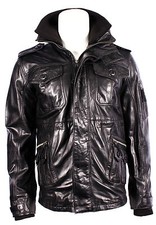 Veste cuir réel luxe - cuir,
