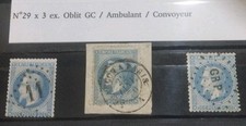 #167 OBL NUMERO 29 TULBRE FRANCE NAPOLEON GC AMBULANT CONVOYEUR