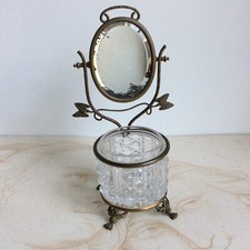 BACCARAT Baguier Coupelle à Bijoux avec Miroir Biseauté Signé Fin XIXème