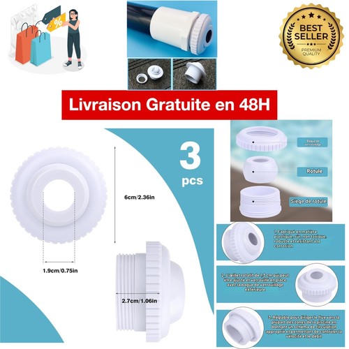 Buse piscine réglable - piscine, lot