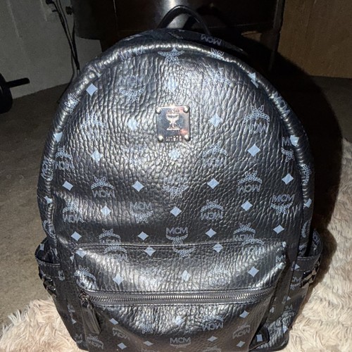 Mcm black monogram backpack - mcm,