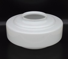 Grand abat-jour plafonnier suspension verre opaque blanc rétro français vintage 5215