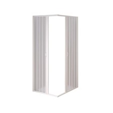 CABINE PAROIS DE DOUCHE H 185 ACCORDÉON PVC PLIANTE 80x80 OUVERTURE CENTRALE