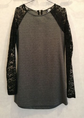 Robe tunique grise manches