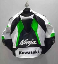 Veste en cuir de course de moto Kawasaki Ninja | Équipement de sport pour mot...