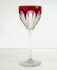 SAINT-LOUIS - BRISTOL Verre à Vin du Rhin Roemer Cristal Doublé Rouge