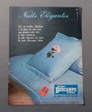 PUB PUBLICITE ANCIENNE ADVERT CLIPPING 250917 / DRAPS DESCAMPS L AINE NUITS ELEG