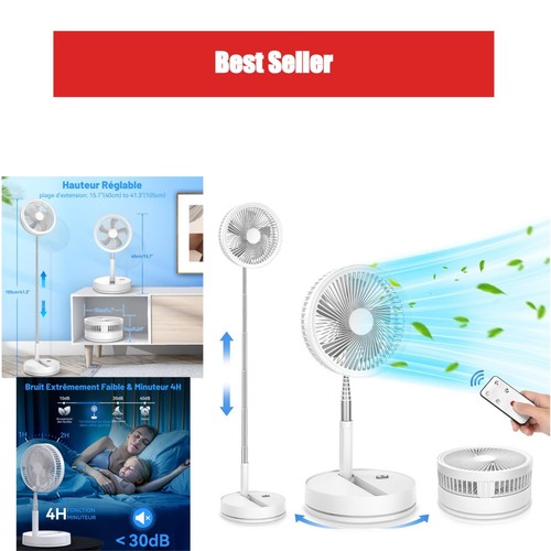 Ventilateur sur pied portable - sur,