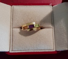 Bague or jaune et pierre fines