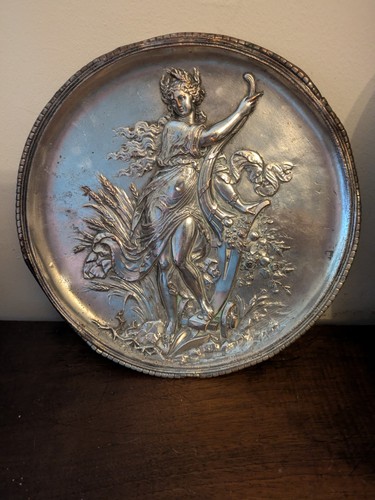 Assiette bronze argenté - bronze,