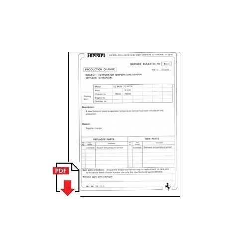 1989 ferrari service bulletin - service,