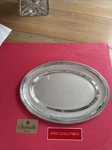 Plat viande christofle perles - plat,
