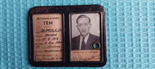 Carte d'identité Travailleur 1935 Accumulateurs TEM usine Saint-Ouen Métaux WWII