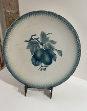 ANCIEN PLAT ROND DECOR FRUIT