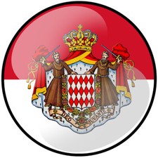 Drapeau Monaco Effet 3D - 10cm