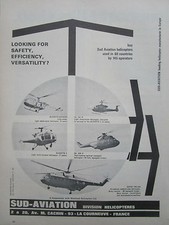 6/1969 PUB SUD AVIATION HELICOPTER ALOUETTE 2 3 SUPER FRELON PUMA GAZELLE AD