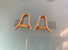 Ancienne Paire De Boutons De Manchettes Murat Plaque Or Forme Originale