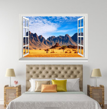 Sommet de montagne 3D prairie 58 fenêtres ouvertes WallPaper peintures murales mur impression déco Carly