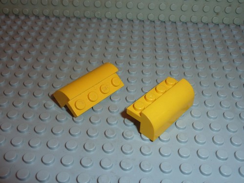 Lego yellow brick - yellow, curved