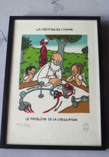 Authentique Lithographie signée et numérotée. JEAN EFFEL. 39 x 28 cm