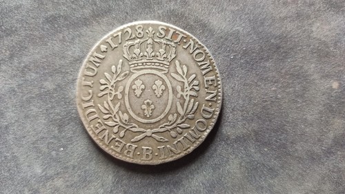 Ecu argent louis aux - argent, xv