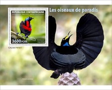 2024 09 - CENTRAL AFRICAN - PARADISE BIRDS  I       1V  complet set    MNH **